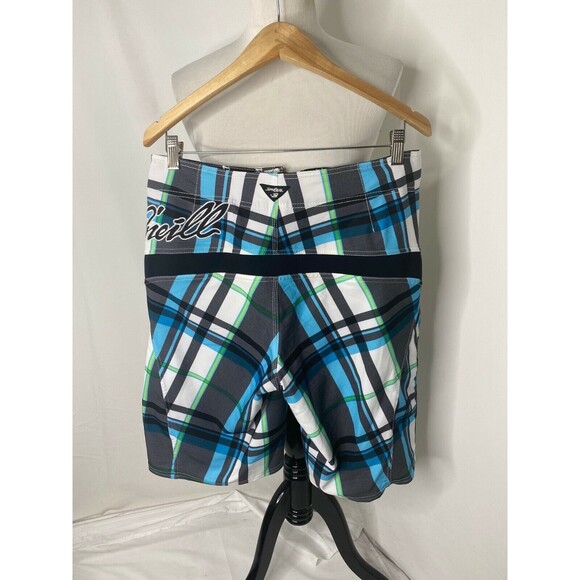 O’Neill Men's Board Shorts Plaid Super Freak Swimming Knee Length Size Small - Picture 3 of 7